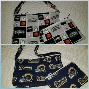 Sports Crossbody Messenger Bag with Cosmetic Pouch